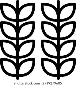 Vektordesign Gerste Symbolstil