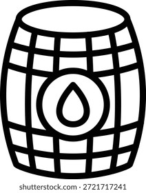 Estilo de Ícone de Barril de Design de Vetor