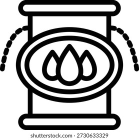 Estilo de icono de fuga de barril de diseño de Vector