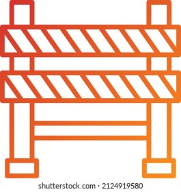 Estilo de icono de la Barrera de diseño del vector