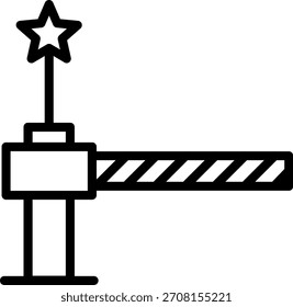 Estilo de icono de barrera de diseño de Vector