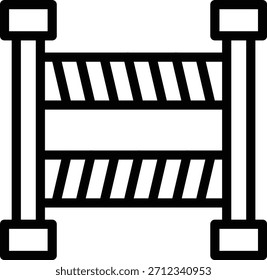 Estilo de icono de barrera de diseño de Vector