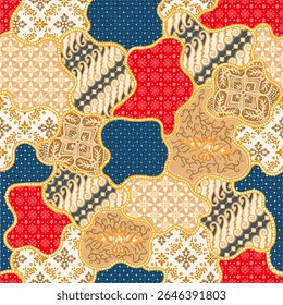 design vetorial de padrão batik da Indonésia, Solo, Pekalongan, Yogyakarta