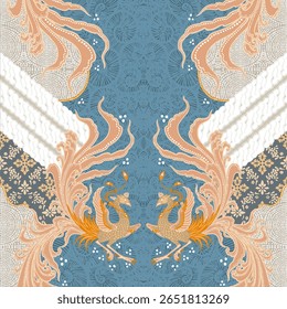 vector design of batik pattern from Indonesia, Solo, Pekalongan, Yogyakarta