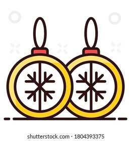 Vector design of baubles, christmas ball concept 