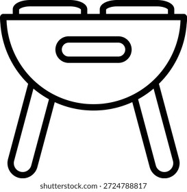 Estilo de ícone de churrasco de design de vetor