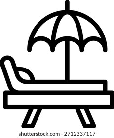 Vector Design Beach Chair Icon Style