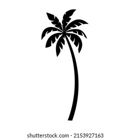 vector design, beach coconut tree shape illustration