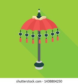 Vector design of beach and umbrella sign. Collection of beach and water stock symbol for web.