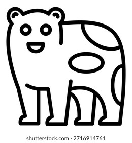 Estilo de Ícone de Urso de Design de Vetor