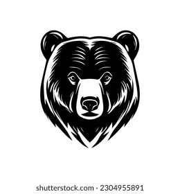 
Vector design of bear in line art style flat art