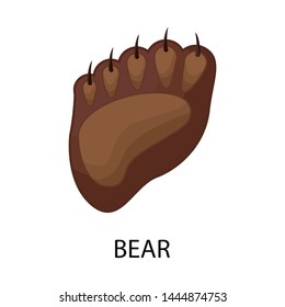 Vector design of bear and paw icon. Set of bear and brown stock vector illustration.