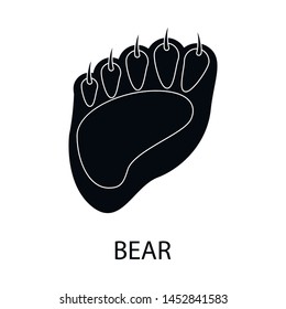 Vector design of bear and paw symbol. Set of bear and brown stock symbol for web.