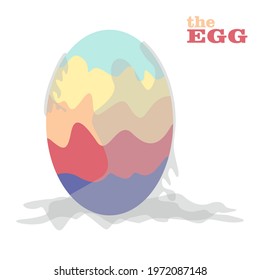 Vector design of a beautiful, colorful egg. Suitable for posters, print embellishments, greeting cards, cartoon designs etc. EPS 10.
