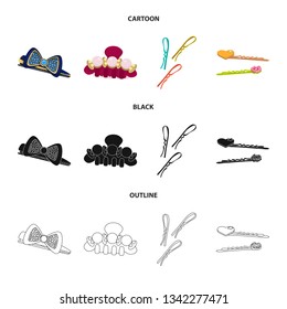 Vector design of beauty and fashion symbol. Set of beauty and female stock vector illustration.