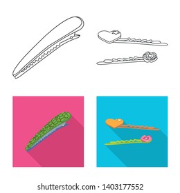 Vector design of beauty and fashion symbol. Collection of beauty and female vector icon for stock.