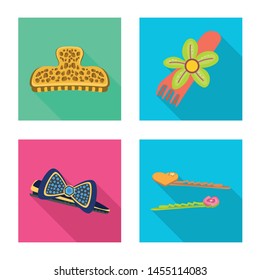 Vector design of beauty and fashion symbol. Set of beauty and female stock vector illustration.
