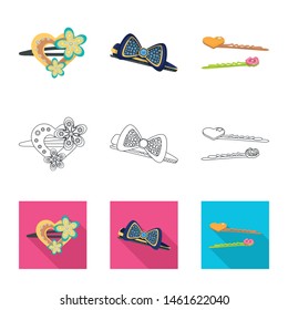 Vector design of beauty and fashion symbol. Collection of beauty and female stock symbol for web.