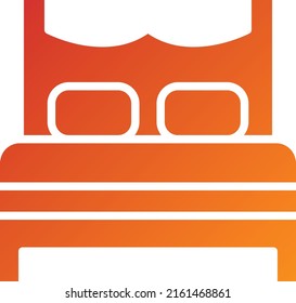Estilo de icono de la cama de diseño de vectores