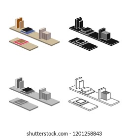 Vector design of bedroom and room icon. Set of bedroom and furniture vector icon for stock.