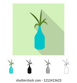 Vector design of bedroom and room icon. Collection of bedroom and furniture stock vector illustration.