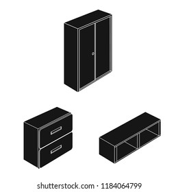 Vector design of bedroom and room logo. Set of bedroom and furniture stock vector illustration.