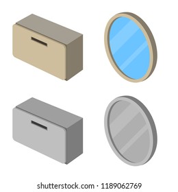 Vector design of bedroom and room sign. Collection of bedroom and furniture stock vector illustration.