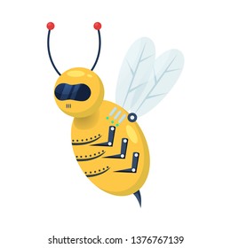 Vector design of bee and insect sign. Collection of bee and steampunk stock vector illustration.