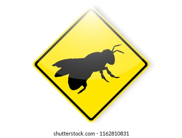 vector design of bee wild animal sign