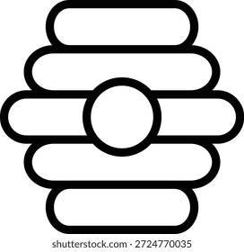 Estilo de icono de colmena de diseño de Vector