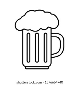 Vector design. Beer Mug Icon. On white background.