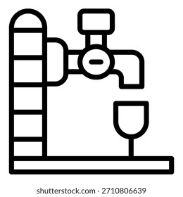 Vektordesign-Bierzapfen-Symbolstil