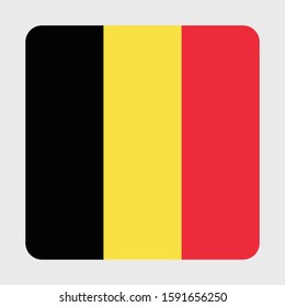 The vector design of the Belgium flag