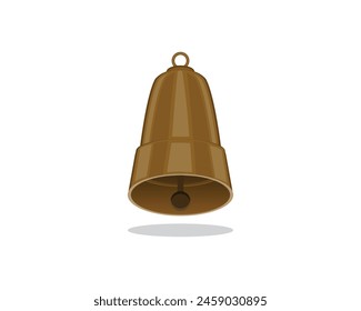 vector design of a bell that is a mixture of yellow, orange and brown