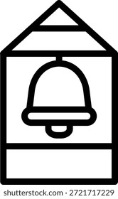 Vector Design Bell Tower Icon Style