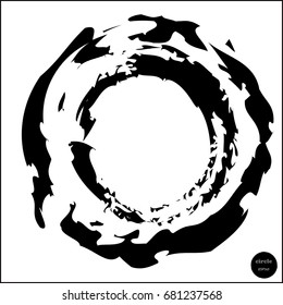 Vector design big circles elements for template. Frame of circle use to website or business template. Grunge circles background.