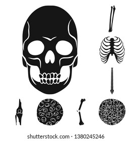Vector design of biology and medical sign. Collection of biology and skeleton stock symbol for web.