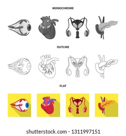 Vector design of biology and scientific icon. Collection of biology and laboratory vector icon for stock.