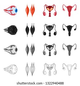 Vector design of biology and scientific icon. Collection of biology and laboratory vector icon for stock.