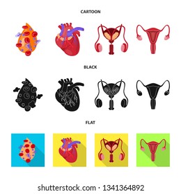 Vector design of biology and scientific icon. Set of biology and laboratory stock vector illustration.