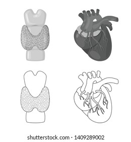 Vector design of biology and scientific icon. Set of biology and laboratory vector icon for stock.