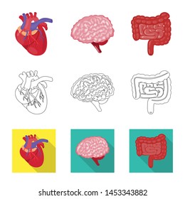 Vector design of biology and scientific icon. Set of biology and laboratory stock vector illustration.