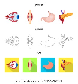 Vector design of biology and scientific logo. Set of biology and laboratory stock vector illustration.