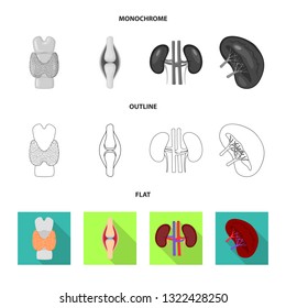 Vector design of biology and scientific logo. Collection of biology and laboratory stock vector illustration.