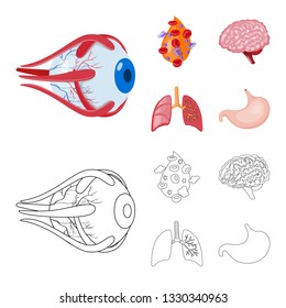 Vector design of biology and scientific logo. Collection of biology and laboratory vector icon for stock.