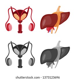 Vector design of biology and scientific logo. Collection of biology and laboratory vector icon for stock.