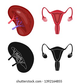 Vector design of biology and scientific logo. Set of biology and laboratory vector icon for stock.