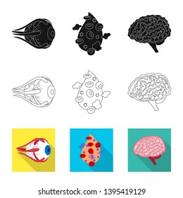 Vector design of biology and scientific logo. Set of biology and laboratory stock symbol for web.