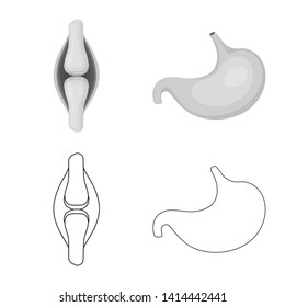 Vector design of biology and scientific logo. Collection of biology and laboratory vector icon for stock.