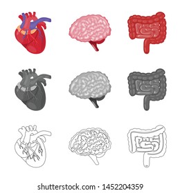 Vector design of biology and scientific logo. Set of biology and laboratory vector icon for stock.